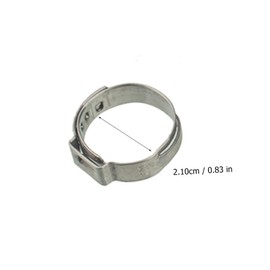 Anneome 130-Piece Assortment Stainless Steel Single Ear Hose Clamp Kit Sturdy Pipe Clips for 5.8-21mm Tubing for Automotive and Plumbing Applications