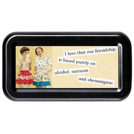 Friendship Based on Alcohol, Shenanigans, Sarcasm Funny Retro Tampon Case