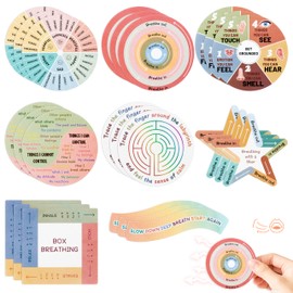 H1vojoxo 24PCS Anxiety Sensory Stickers Calm Strips for Anxiety Sensory Stickers Tactile Textured Mindfulness Sticker for Desk and Phone Stress Anxiety Relief Adhesive for Kids Adult School Counselor