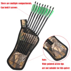 Crossbow Arrow Quiver Mini Crossbow Bolt Quiver Pocket Arrow Holder Waist Mount for Shooting Target Practice (Camo A)