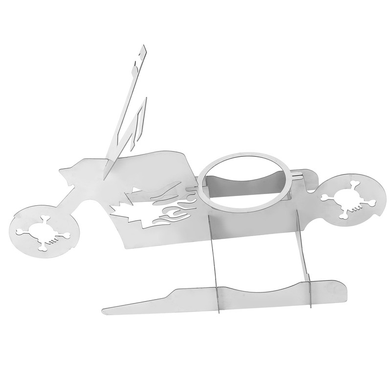 Stainless Steel Chicken Stand Removable Portable MotorcycleShape BBQ Roaster Stand