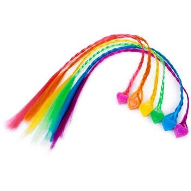 U.S. Toy Nylon Hair Braid Extensions Attachments - 12 Pieces
