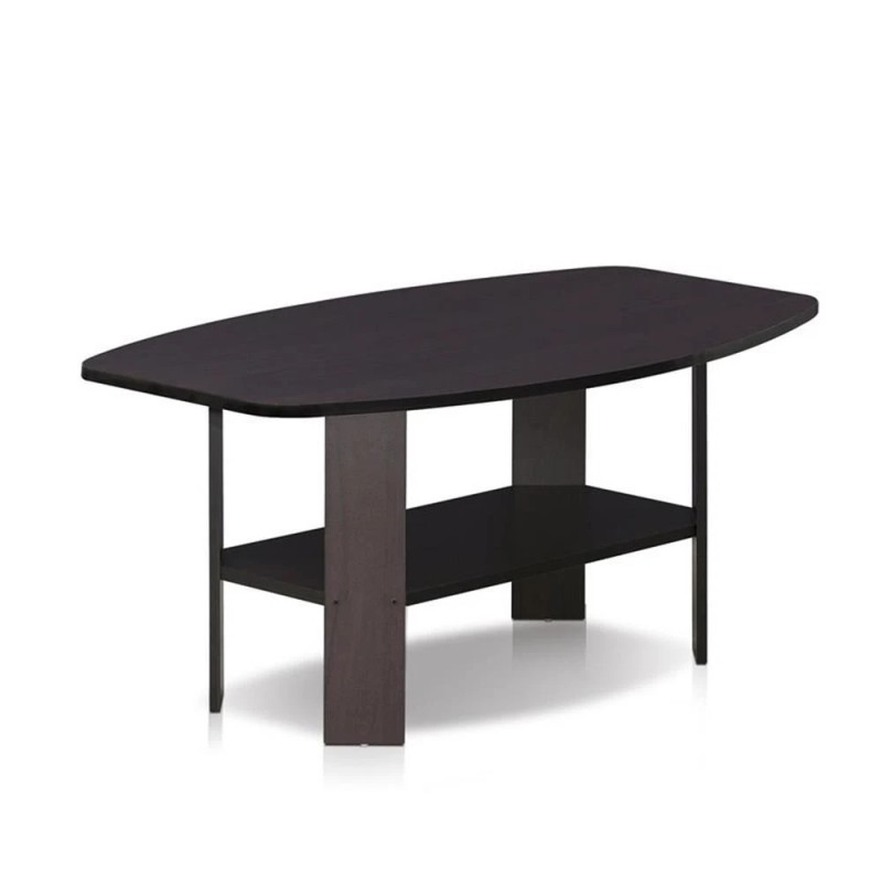 Furinno Engineered Wood Simple Design Coffee Table in Dark Walnut