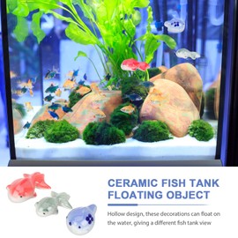 VILLCASE Ceramic Goldfish, Aquarium Floating Fish, Fish Tank Realistic Artificial Goldfish Decoration Desktop Ornaments for Aquarium Fish Figurines Decors