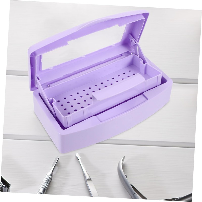 Beavorty Nail Art Tools Organizer Box Sterilizer Case for Nail