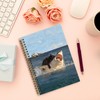 Foritho Funny Black Cat Shark Notebook, Retro Black Kitty and