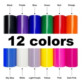 12Pcs DUEUIOE Puff Vinyl Heat Transfer 12x10Inch, Puff Vinyl Heat Transfer for Tshirts Sweatshirts Hats 3D Texture Puff Vinyl, Ideal for HTV Craft Projects, Easy to Use Puff Heat Transfer Vinyl
