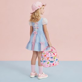 CAMTOP Lunch Box Kids Insulated Lunch Bag Large Reusable Leakproof Cooler Lunch Bags for Boys Girls School Travel Picnic (Pink Dinosaur)