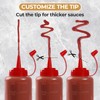 3 Pack 12 oz Condiment Squeeze Bottles, Leakproof Flip Top