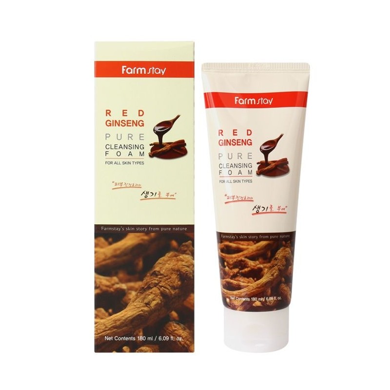Farm Stay Pure Cleansing Foam Red Ginseng 180ml / 팜스테이