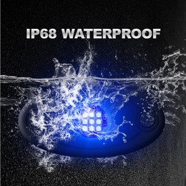 LY8 6Pods LED Rock Lights Blue Neon Underglow Lights for Car Trucks ATV UTV SUV Boat Underbody Glow Trail Rig Light Waterproof (Blue)