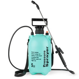BTPLASTIK 1.32 Gallon Garden Pump Sprayer, 5L Pump Pressure Sprayer Bottle with Adjustable Nozzle, Pressurized Water Spray in Lawn and Garden, Water Sprayer for Plants, Spraying Plants, Weed Sprayer
