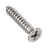 Bomcoo Stainless Steel Flat Head Countersunk Head Self Tapping Screws, 0.2 inch (5 mm) Nominal Diameter 0.4 inch (10 mm) Length, 85 Pieces (5mm*10mm, Silver M5)