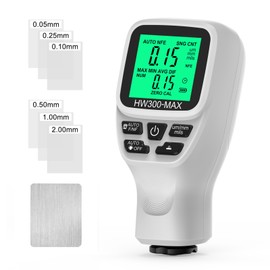 0-2000UM Thickness Gauge High Precise LCD Digital Automobile Film Thickness Meter Car Paint Coating Thickness Tester Three Probe Modes Three Units Switching with Zeroing Calibration Function