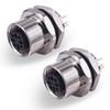 M12 4-Pin Female Panel Socket A-Code Sensor Panel Mount Connector
