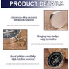 Compass for Navigation, Outdoor Survival Aid, Portable Pocket Aluminium Metal