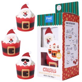 PME Christmas Cupcake Decorating Kit - Emoji Santa (Set of 6)