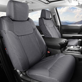 Truckiipa Tacoma Seat Covers Full Set,Oxford Truck Car Seat Protector Cushion Cover Custom Fit for 2016 2017 2018 2019 2020 2021 2022 2023 Tacoma Double/Crew Cab,Dog Car Seat Cover(Full Set/Gray)