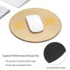 ProElife Premium-PU-Leder-Mauspad, 220 mm, rund, klein, wasserdicht, mit genähten Kanten