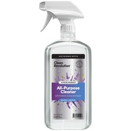 Clean Revolution SuperCharged All Purpose Cleaner Refill with Smart Probiotic + Enzyme Complex, Multi-Surface Kitchen Bathroom & Floor Cleaner, Seaside Lavender, 18 oz (Pack of 1)
