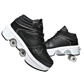 Pairobin Roller Skate Shoes - Sneakers Roller Shoes 2-in-1 Suitable for Outdoor Sports Skating Invisible Roller Skates The Best Choice for Building Confidence Style
