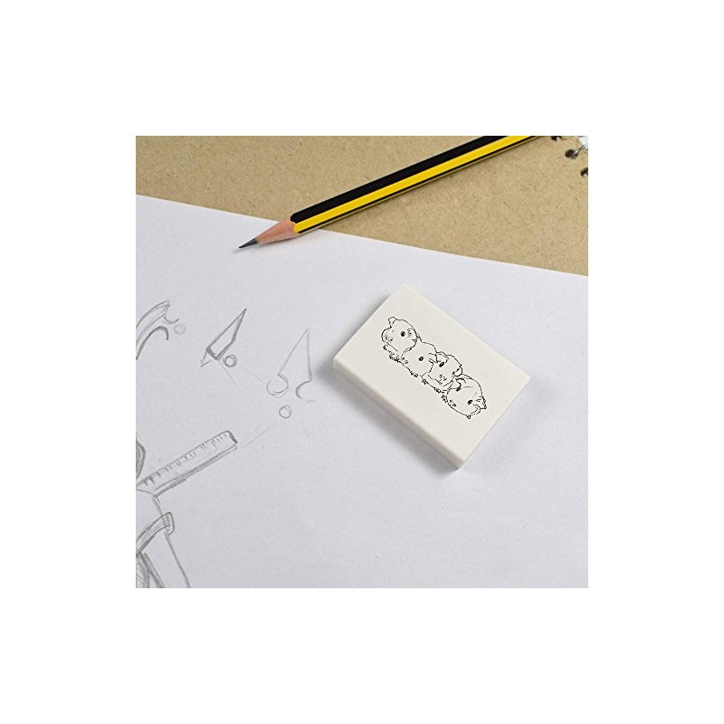 2 x 45mm 'Baby Guinea Pigs' Erasers/Rubbers (ER00015710)