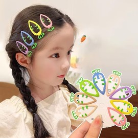 Wenlly 20 pieces multicolor carrot hair clip, cute hair barrettes, sweet hair shattered pins, duckbill clip hair accessories