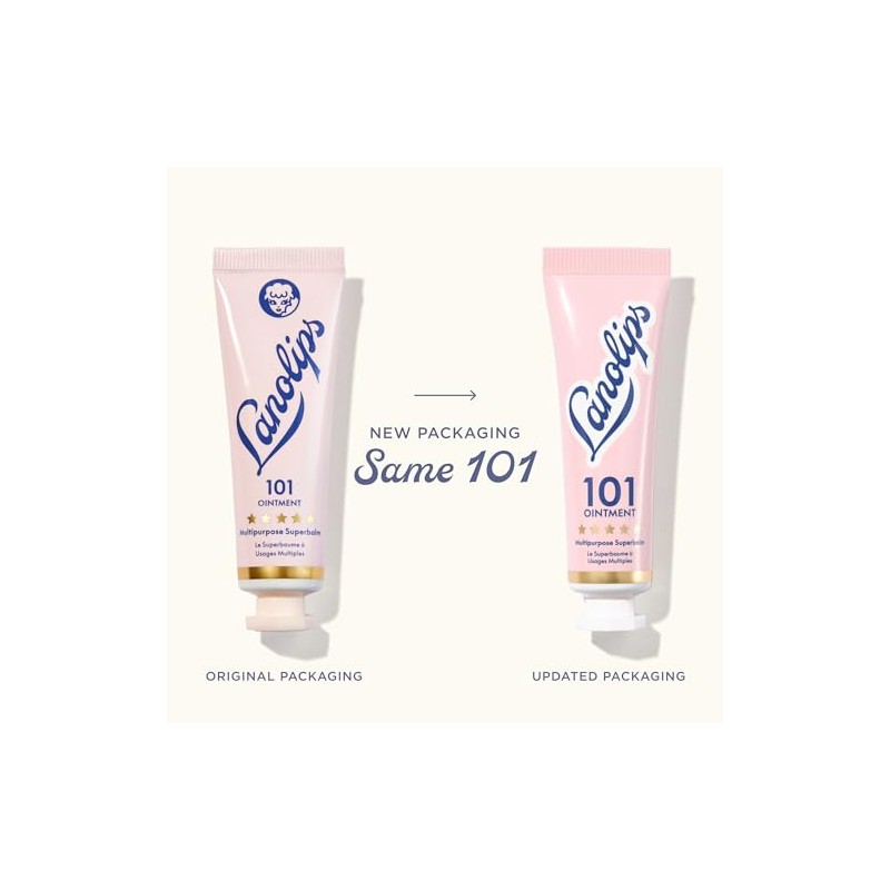 Lanolips 101 Ointment Multipurpose Superbalm Duo, Natural Lanolin Moisturizer for