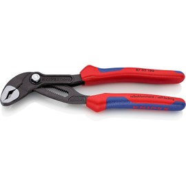 Knipex KNIPEX Cobra Hightech-Wasserpumpenzange mit Mehrkomponenten-Hllen grau atramentiert 180 mm 87 02 180 SB