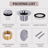 GSTARAM Bathtub Drain Tip-Toe Tub Trim Kit with Two-Hole Overflow