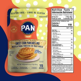 P.A.N Sweet Corn Pancakes Mix – Gluten Free Easy to Prepare 1 lb (Pack of 1)