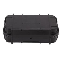 VGEBY Hard Carry Tool Case Safety Instrument Tool Box ABS Plastic Storage Toolbox for Outdoor Camping (Double-Layer Compartment, Black)
