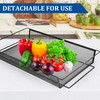 CVHOMEDECO. 3 Tier Fruit Basket Large Capacity Rectangular Metal Fruit