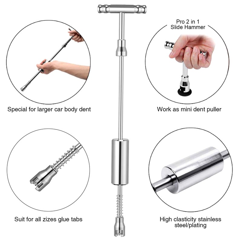 GLISTON Auto Dent Puller Kit with Golden Lifter Dent Remover,