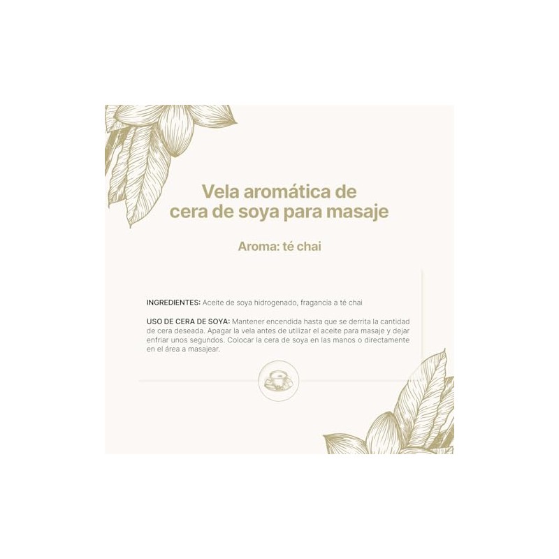 Vela de Soya para Masaje Corporal 120 Horas de Duración.
