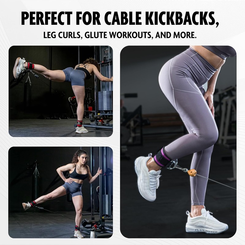 DMoose Fitness Ankle Straps for Cable Machines - One Size