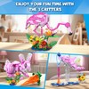 HOGOKIDS 3 in 1 Pink Flamingo Building Set with Flowers,