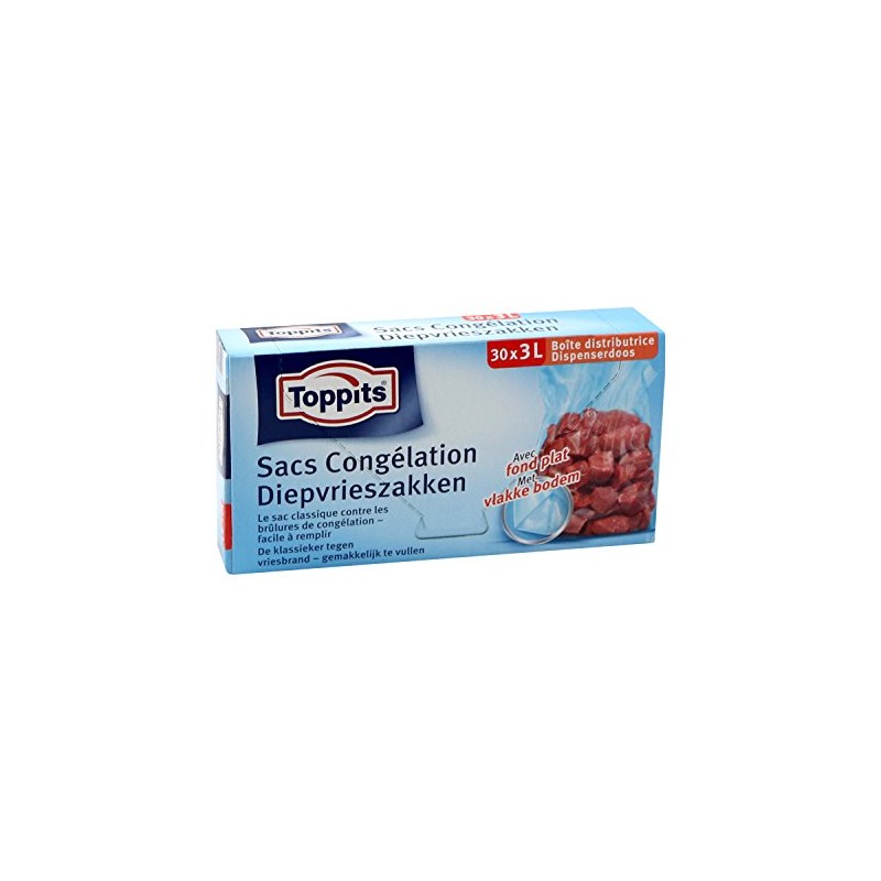 Toppits Deep Freezer Bags 3L (25 x 27 cm), Pack