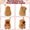 PonFxp Capybara Plush 25cm Soft Stuffed Animal with Birthday Hat,
