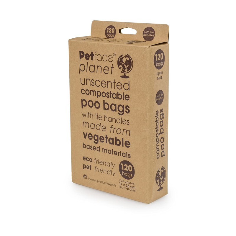 Petface Planet 120 Tie Handle Compostable Poo Bags