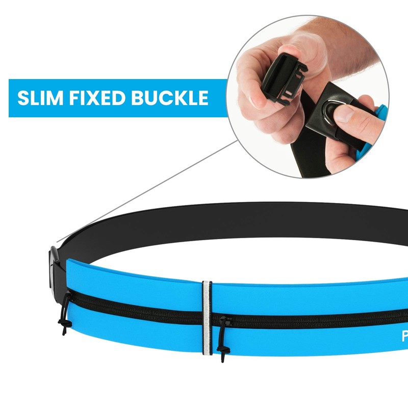 Proworks Sports Running Belt Bag with Adjustable Waist Strap, Twin