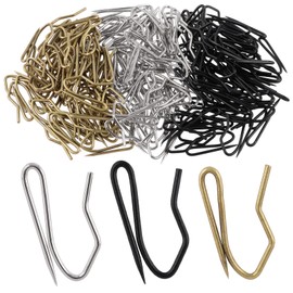 Mardatt 58Pcs Bronze Metal Curtain Hooks, 1" Drapery Hooks Pins Pinch Pleat Hooks Pin-On Drapery Hook Pins for Window Curtain, Door Curtain and Shower Curtain(Bronze)