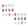 24 PCS Nude Pink Press on Nails Short Square Spring