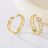 Aretes Huggie Arracadas Oro 14k Mujer Cz Joyería Fina Regalo
