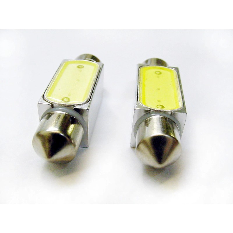 Lumiglow 36mm Cool White Interior Courtesy Dome Light Bulbs LEDs