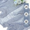 2 Pack Dusty Blue Cheesecloth Table Runners, 13.12ft Boho Gauze