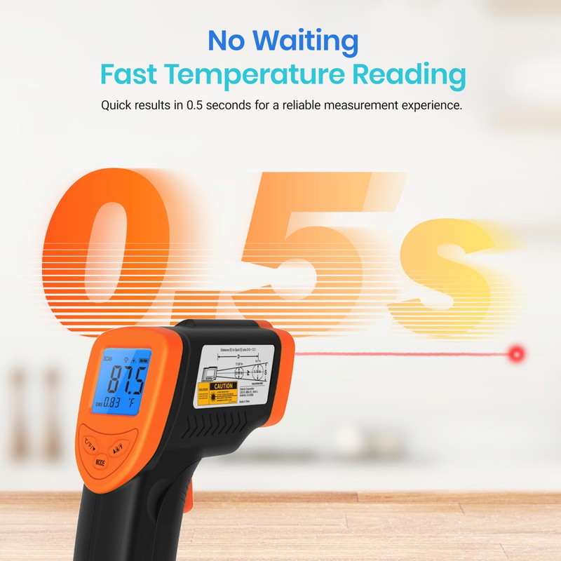 Etekcity Infrared Thermometer Laser Temperature Gun 774, Meat Food Candy