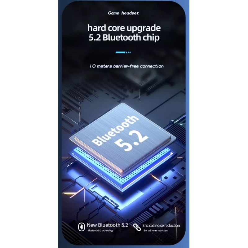 Pmarket Audífono V8s Indicador Led Bluetooth Llamada Libre Teléfono