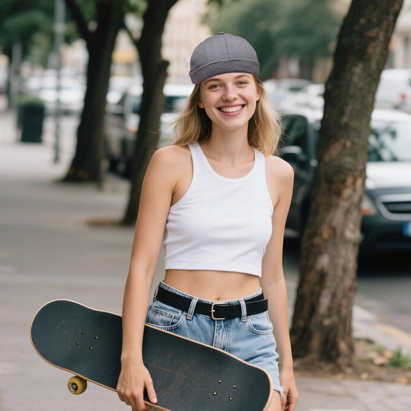 SAIIURV Grey Docker Cap Men's Cap Without Peak, Skull Cap,