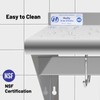 HALLY Stainless Steel Shelf with 6 Hooks 12" x 36"